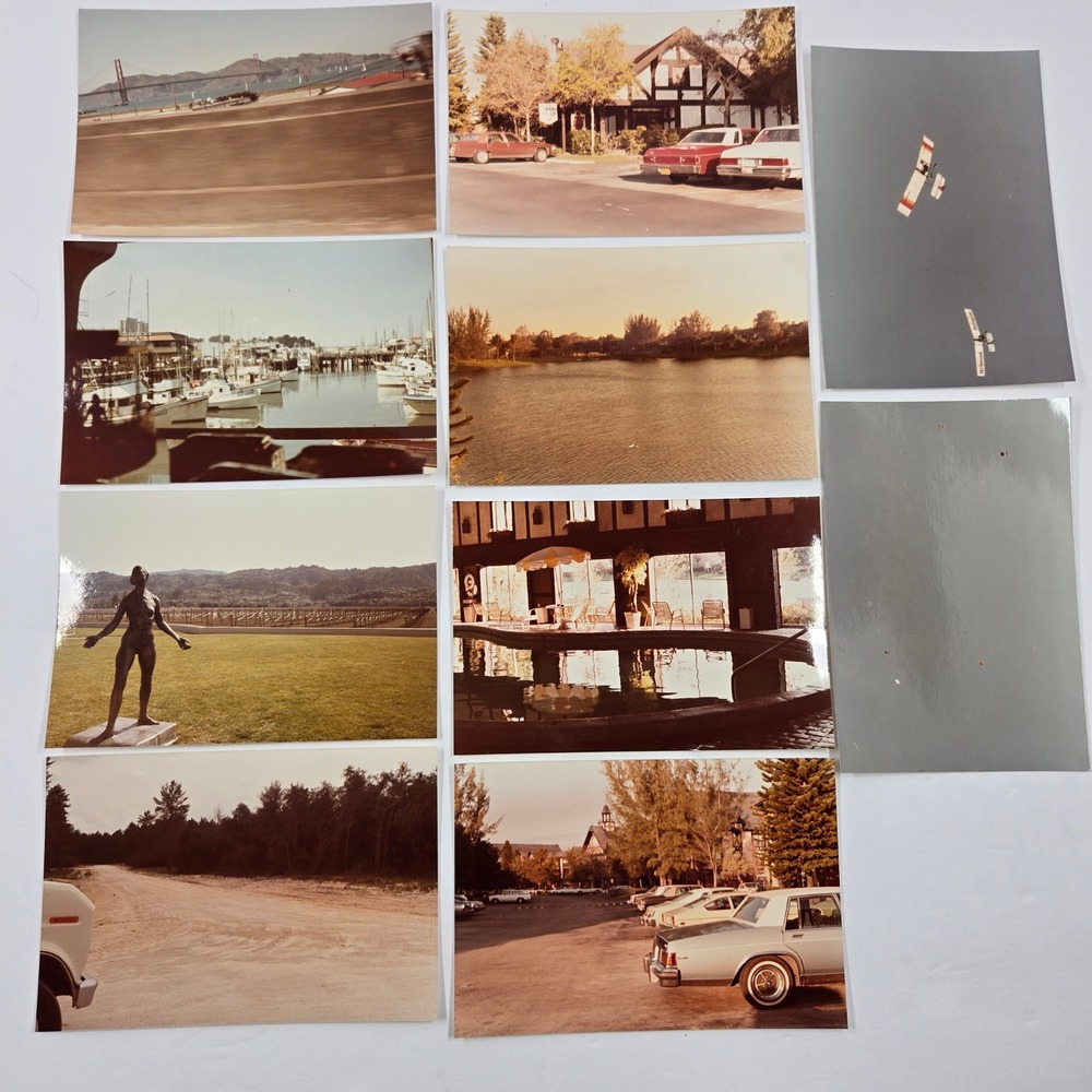 Vintage 1970s 1980s California Color Photos Lot Golden Gate Bridge Cars 10pc